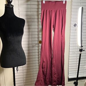 FP Movement by Free People Maroon Flared Leggings